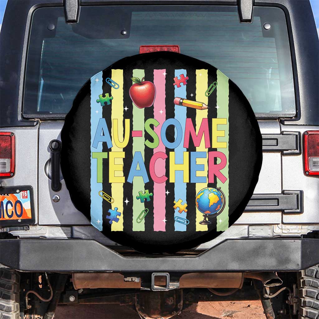 Special Ed Teacher Autism Acceptance Spare Tire Cover Au Some Teacher