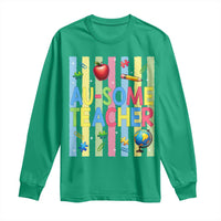 Special Ed Teacher Autism Acceptance Long Sleeve Shirt Au Some Teacher