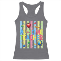 Special Ed Teacher Autism Acceptance Racerback Tank Top Au Some Teacher