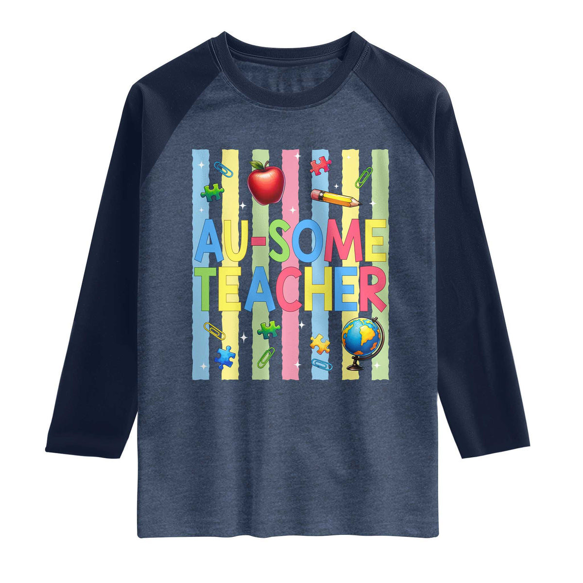 Special Ed Teacher Autism Acceptance Raglan Shirt Au Some Teacher