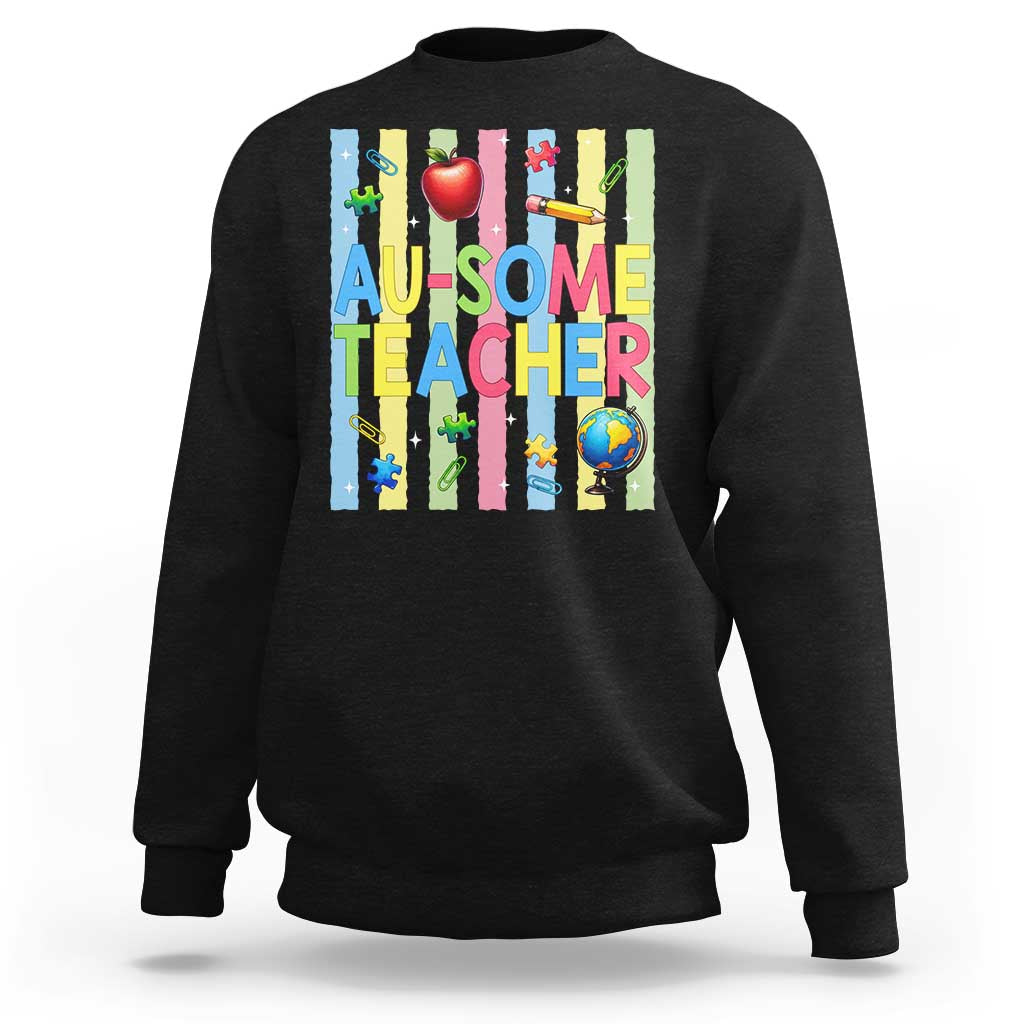 Special Ed Teacher Autism Acceptance Sweatshirt Au Some Teacher