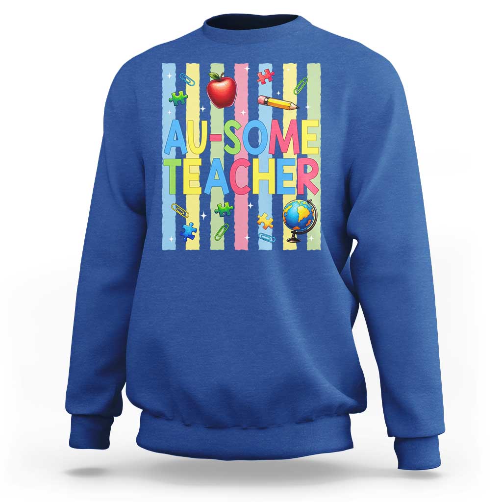 Special Ed Teacher Autism Acceptance Sweatshirt Au Some Teacher