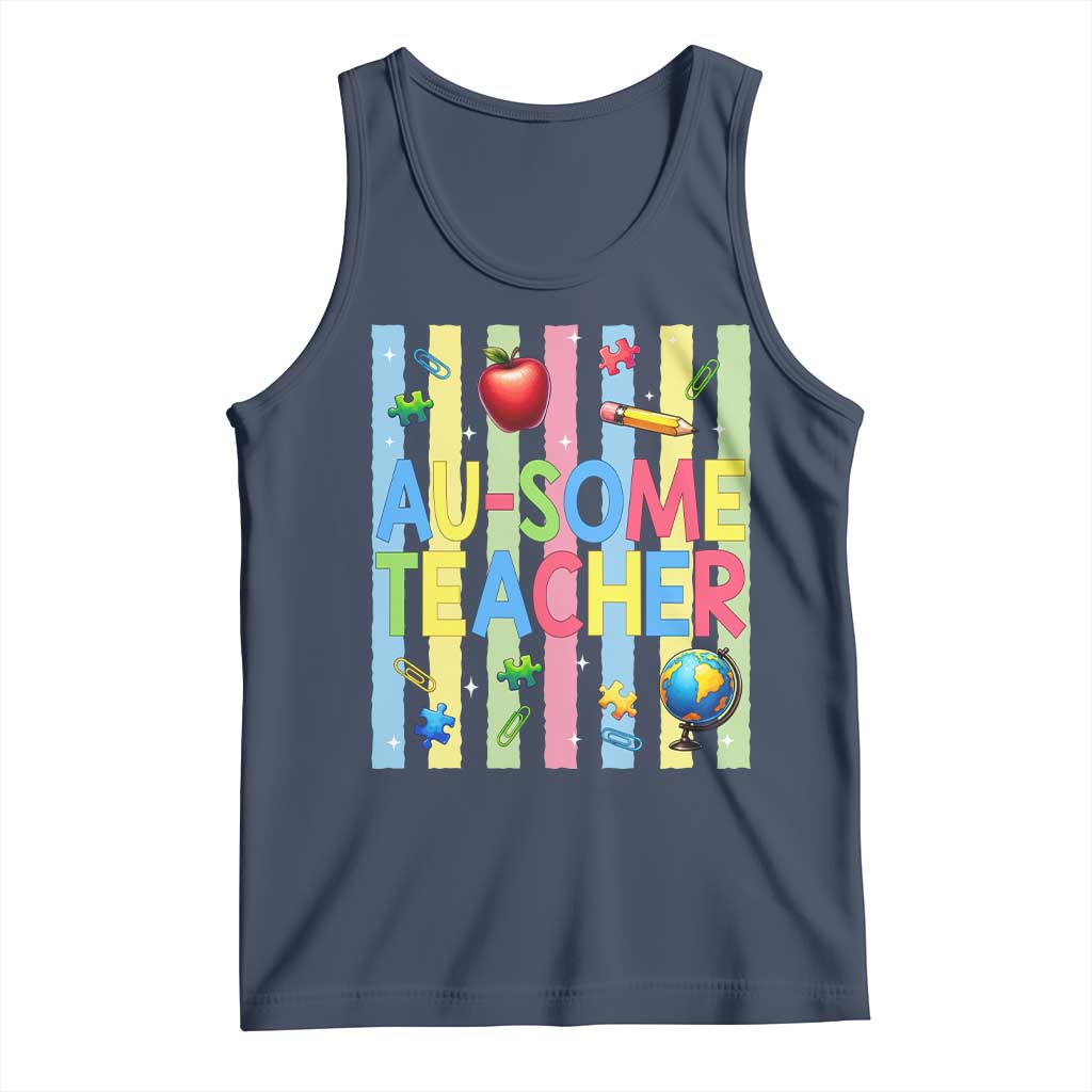 Special Ed Teacher Autism Acceptance Tank Top Au Some Teacher