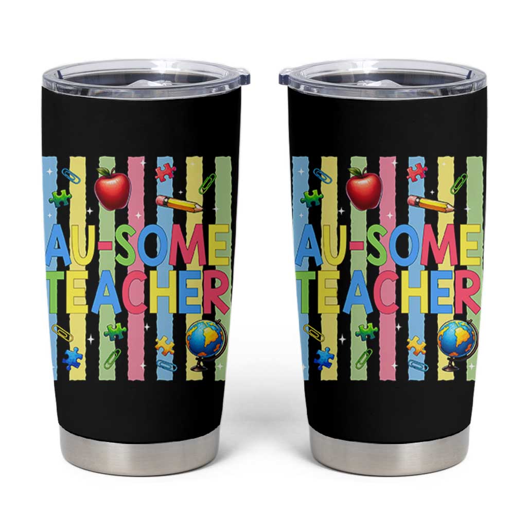 Special Ed Teacher Autism Acceptance Tumbler Cup Au Some Teacher
