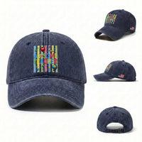 Special Ed Teacher Autism Acceptance Washed Cotton Baseball Cap Au Some Teacher