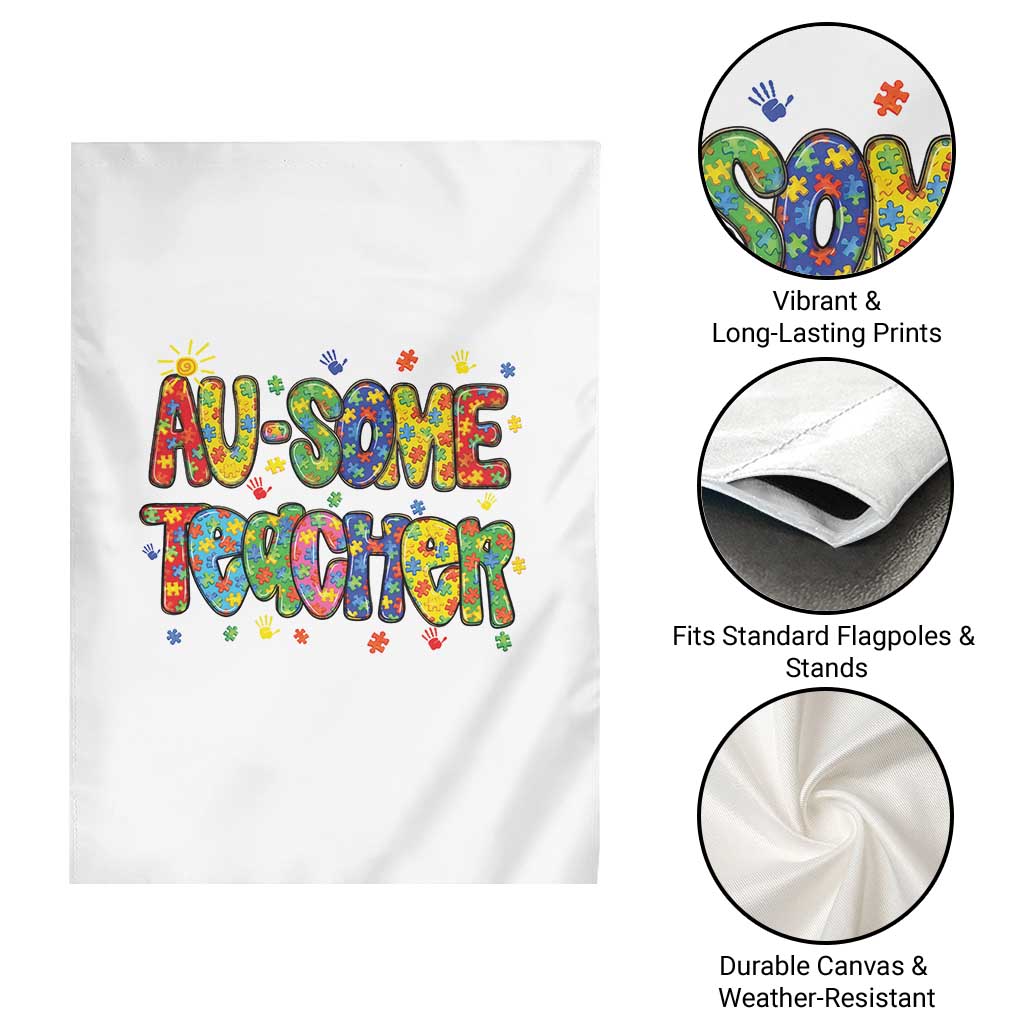 Autism Acceptance Special Education Teacher Garden Flag Au Some Teacher