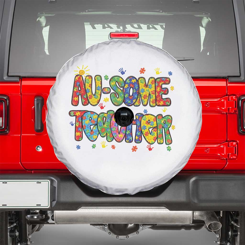 Autism Acceptance Special Education Teacher Spare Tire Cover Au Some Teacher