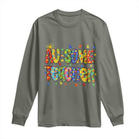 Autism Acceptance Special Education Teacher Long Sleeve Shirt Au Some Teacher