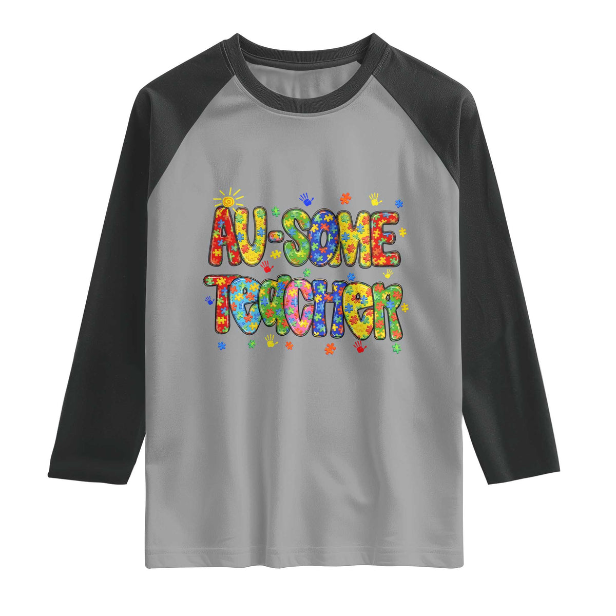 Autism Acceptance Special Education Teacher Raglan Shirt Au Some Teacher