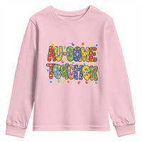 Autism Acceptance Special Education Teacher Youth Sweatshirt Au Some Teacher