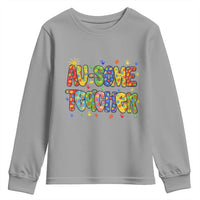 Autism Acceptance Special Education Teacher Youth Sweatshirt Au Some Teacher