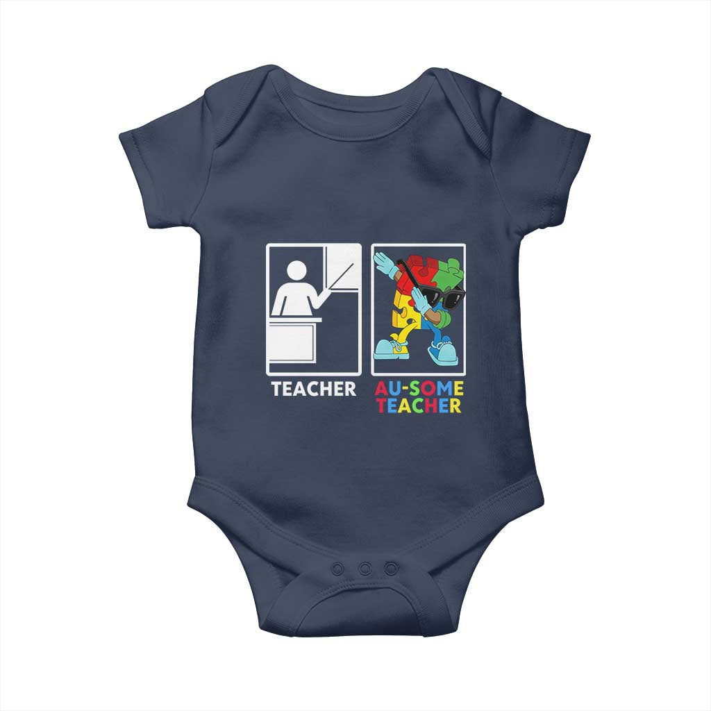 Funny Au Some Teacher Baby Onesie Autism Acceptance Special Education Gift