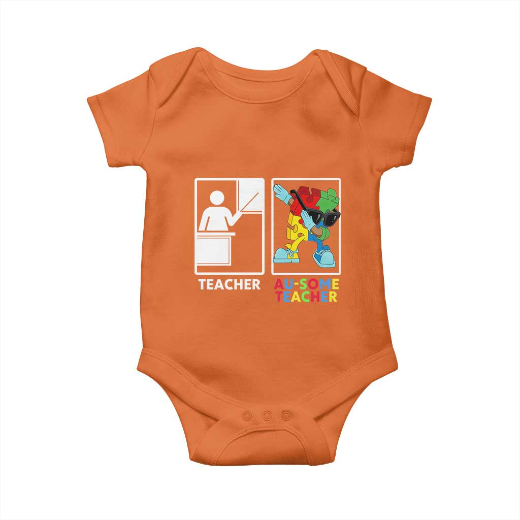 Funny Au Some Teacher Baby Onesie Autism Acceptance Special Education Gift
