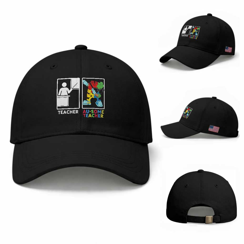 Funny Au Some Teacher Baseball Cap Autism Acceptance Special Education Gift