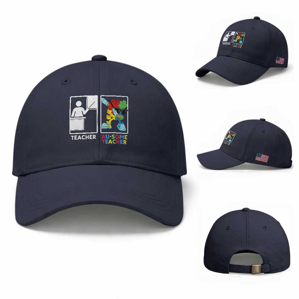 Funny Au Some Teacher Baseball Cap Autism Acceptance Special Education Gift