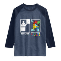 Funny Au Some Teacher Raglan Shirt Autism Acceptance Special Education Gift