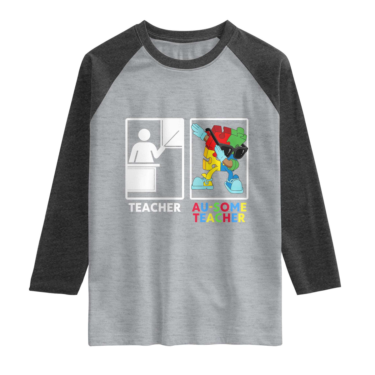 Funny Au Some Teacher Raglan Shirt Autism Acceptance Special Education Gift