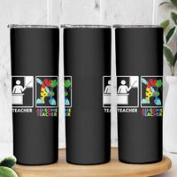 Funny Au Some Teacher Skinny Tumbler Autism Acceptance Special Education Gift