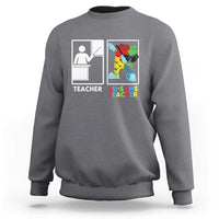 Funny Au Some Teacher Sweatshirt Autism Acceptance Special Education Gift
