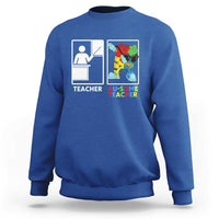Funny Au Some Teacher Sweatshirt Autism Acceptance Special Education Gift