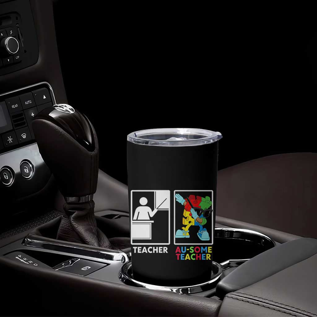 Funny Au Some Teacher Tumbler Cup Autism Acceptance Special Education Gift