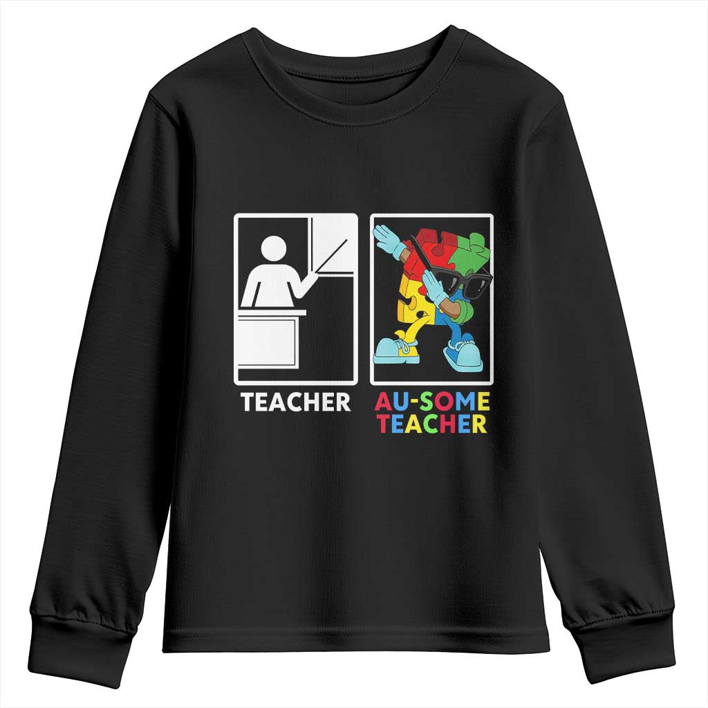 Funny Au Some Teacher Youth Sweatshirt Autism Acceptance Special Education Gift