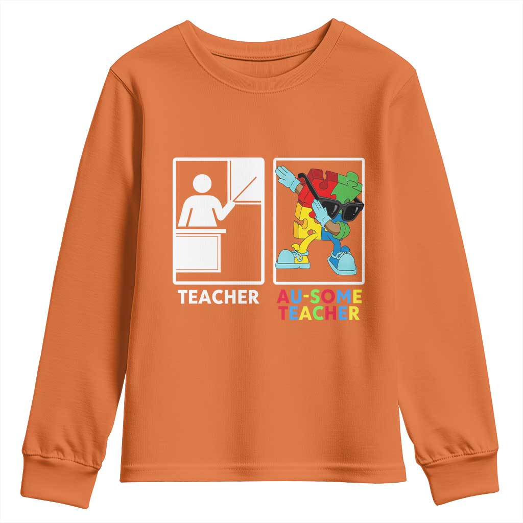 Funny Au Some Teacher Youth Sweatshirt Autism Acceptance Special Education Gift