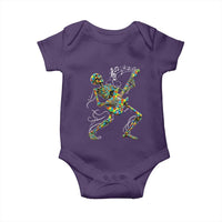 Autism Acceptance Rock Guitar Skeleton Baby Onesie Music Lover