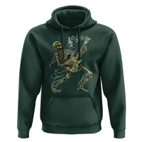 Autism Acceptance Rock Guitar Skeleton Hoodie Music Lover