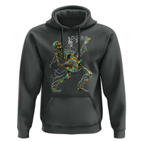 Autism Acceptance Rock Guitar Skeleton Hoodie Music Lover