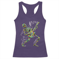 Autism Acceptance Rock Guitar Skeleton Racerback Tank Top Music Lover