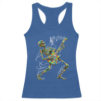 Autism Acceptance Rock Guitar Skeleton Racerback Tank Top Music Lover