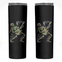 Autism Acceptance Rock Guitar Skeleton Skinny Tumbler Music Lover