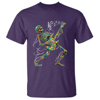 Autism Acceptance Rock Guitar Skeleton T Shirt Music Lover