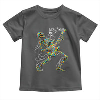Autism Acceptance Rock Guitar Skeleton Toddler T Shirt Music Lover