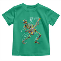 Autism Acceptance Rock Guitar Skeleton Toddler T Shirt Music Lover