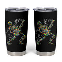 Autism Acceptance Rock Guitar Skeleton Tumbler Cup Music Lover