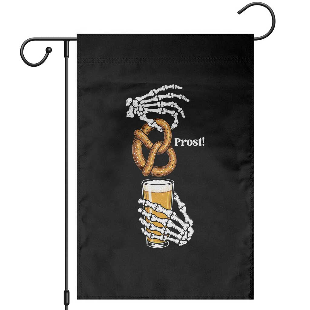 Prost Beer Lover Skeleton Hands German Festival Graphic Garden Flag