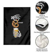 Prost Beer Lover Skeleton Hands German Festival Graphic Garden Flag