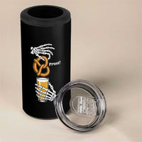 Prost Beer Lover Skeleton Hands German Festival Graphic 4 in 1 Can Cooler Tumbler