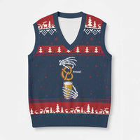 Prost Beer Lover Skeleton Hands German Festival Graphic V-Neck Knit Sweater Vest