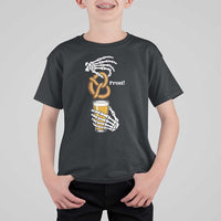 Prost Beer Lover Skeleton Hands German Festival Graphic T Shirt For Kid
