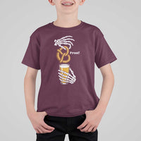Prost Beer Lover Skeleton Hands German Festival Graphic T Shirt For Kid