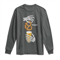 Prost Beer Lover Skeleton Hands German Festival Graphic Long Sleeve Shirt