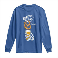 Prost Beer Lover Skeleton Hands German Festival Graphic Long Sleeve Shirt