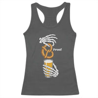 Prost Beer Lover Skeleton Hands German Festival Graphic Racerback Tank Top