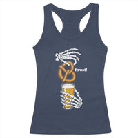Prost Beer Lover Skeleton Hands German Festival Graphic Racerback Tank Top