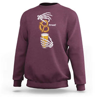 Prost Beer Lover Skeleton Hands German Festival Graphic Sweatshirt