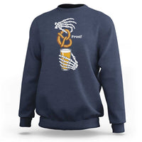 Prost Beer Lover Skeleton Hands German Festival Graphic Sweatshirt