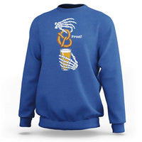 Prost Beer Lover Skeleton Hands German Festival Graphic Sweatshirt
